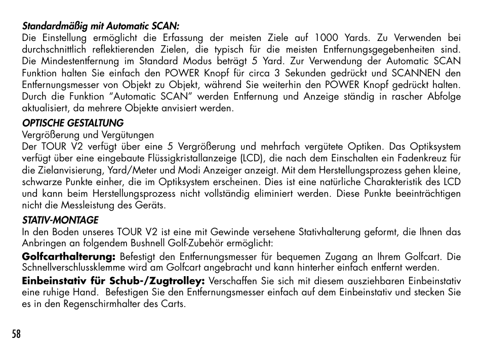 Bushnell TOURV2 201929 User Manual | Page 58 / 96