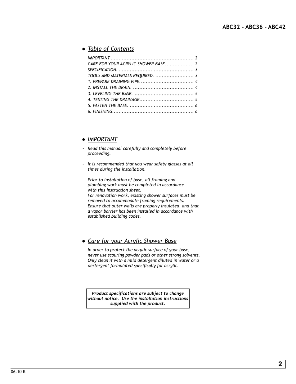 Alumax ABC Series User Manual | Page 2 / 12