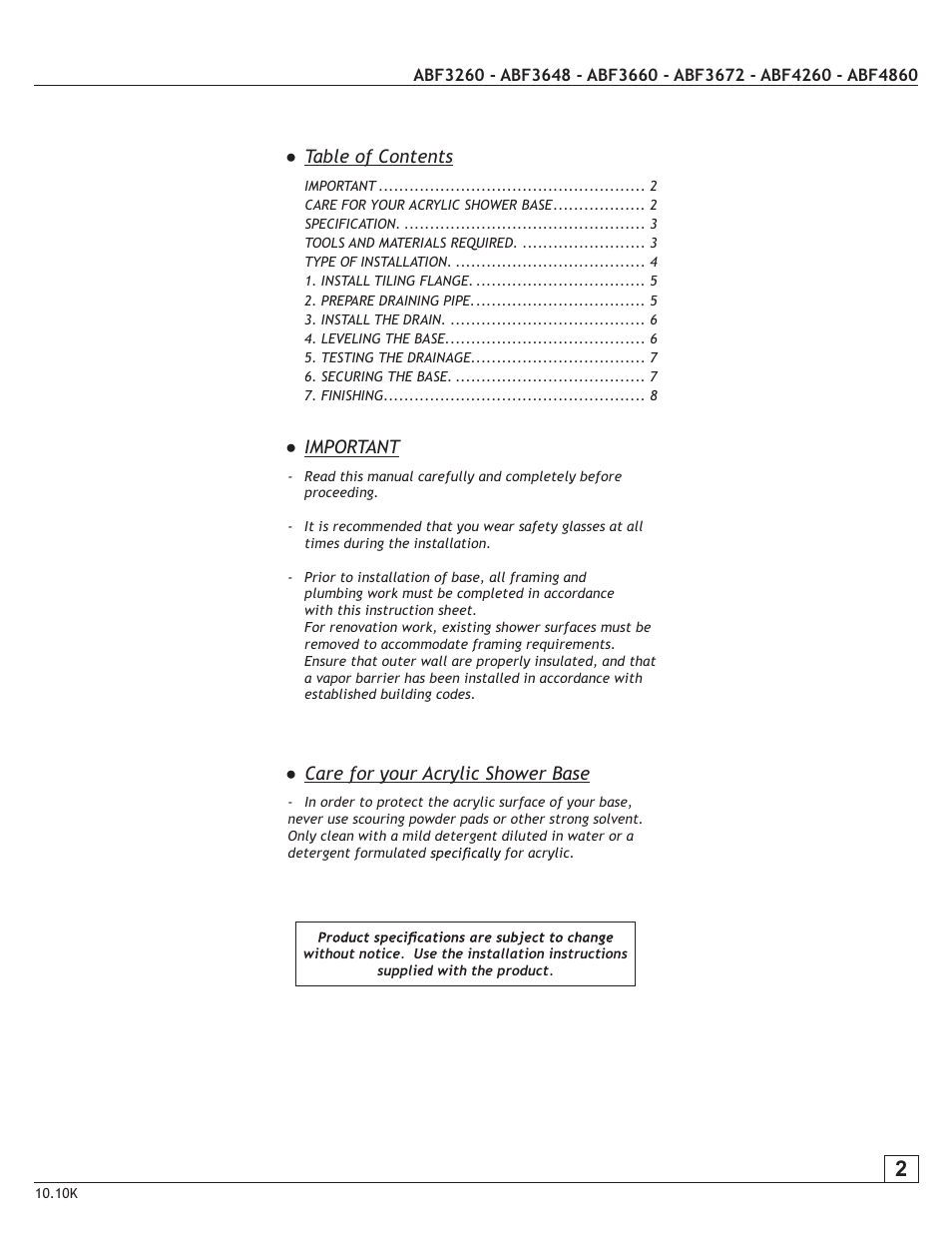 Alumax ABF Series User Manual | Page 2 / 8