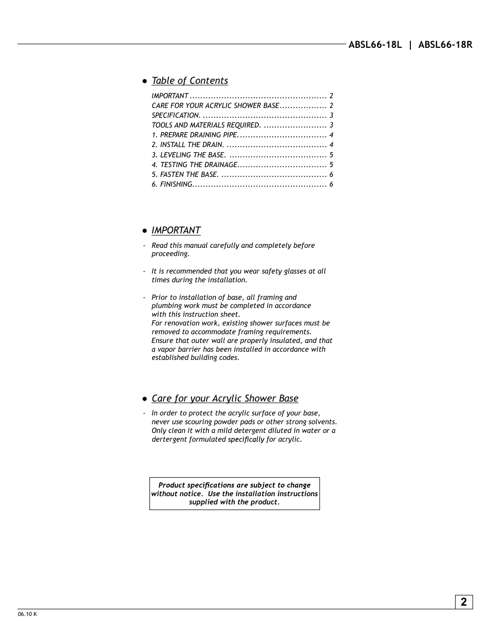 Alumax ABSL Series User Manual | Page 2 / 6