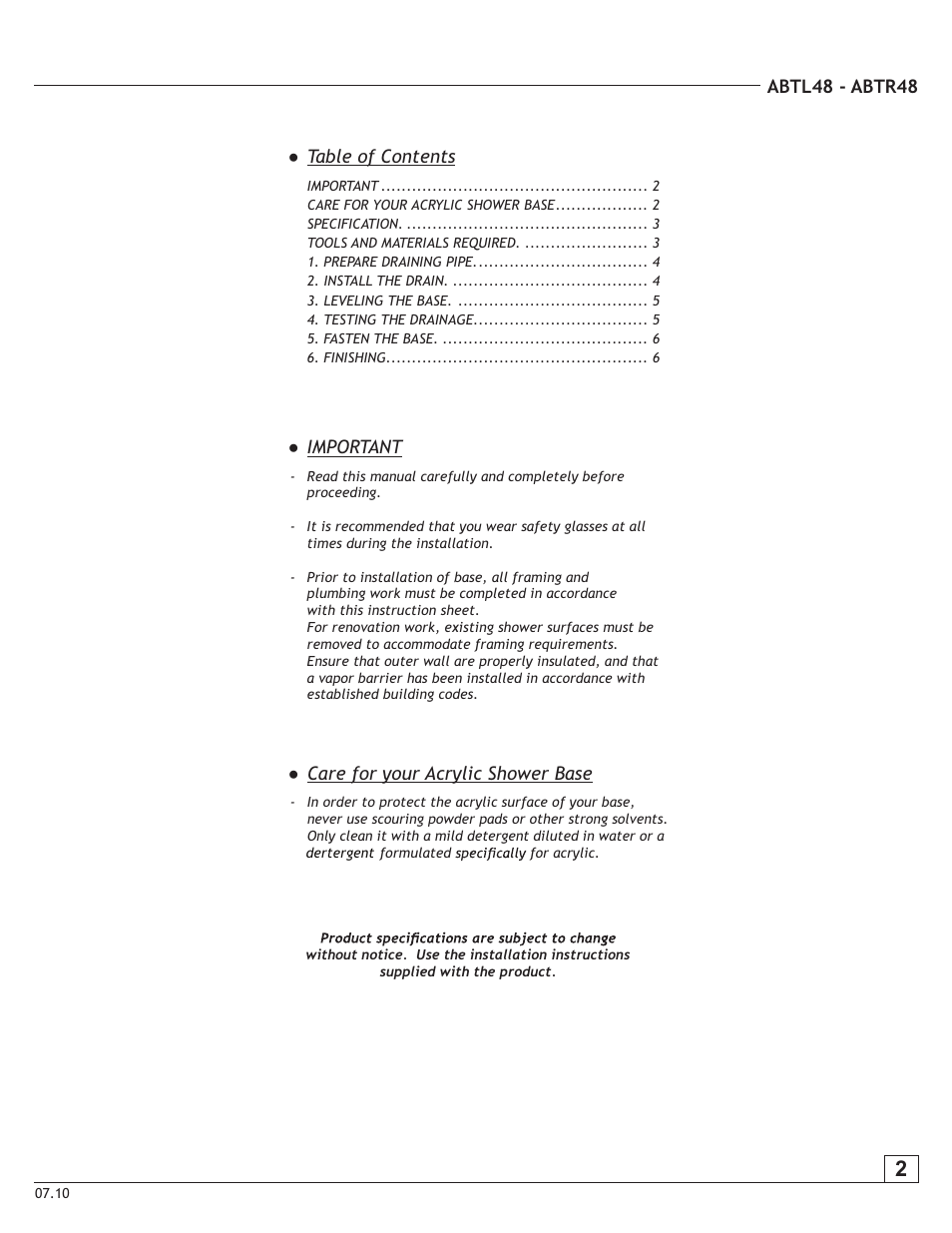 Alumax ABT Series User Manual | Page 2 / 6