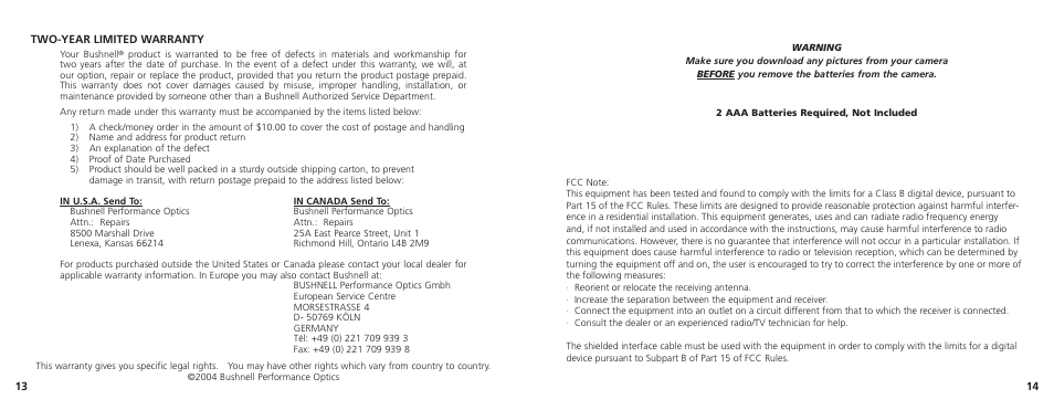 Bushnell 78-7348 User Manual | Page 8 / 9