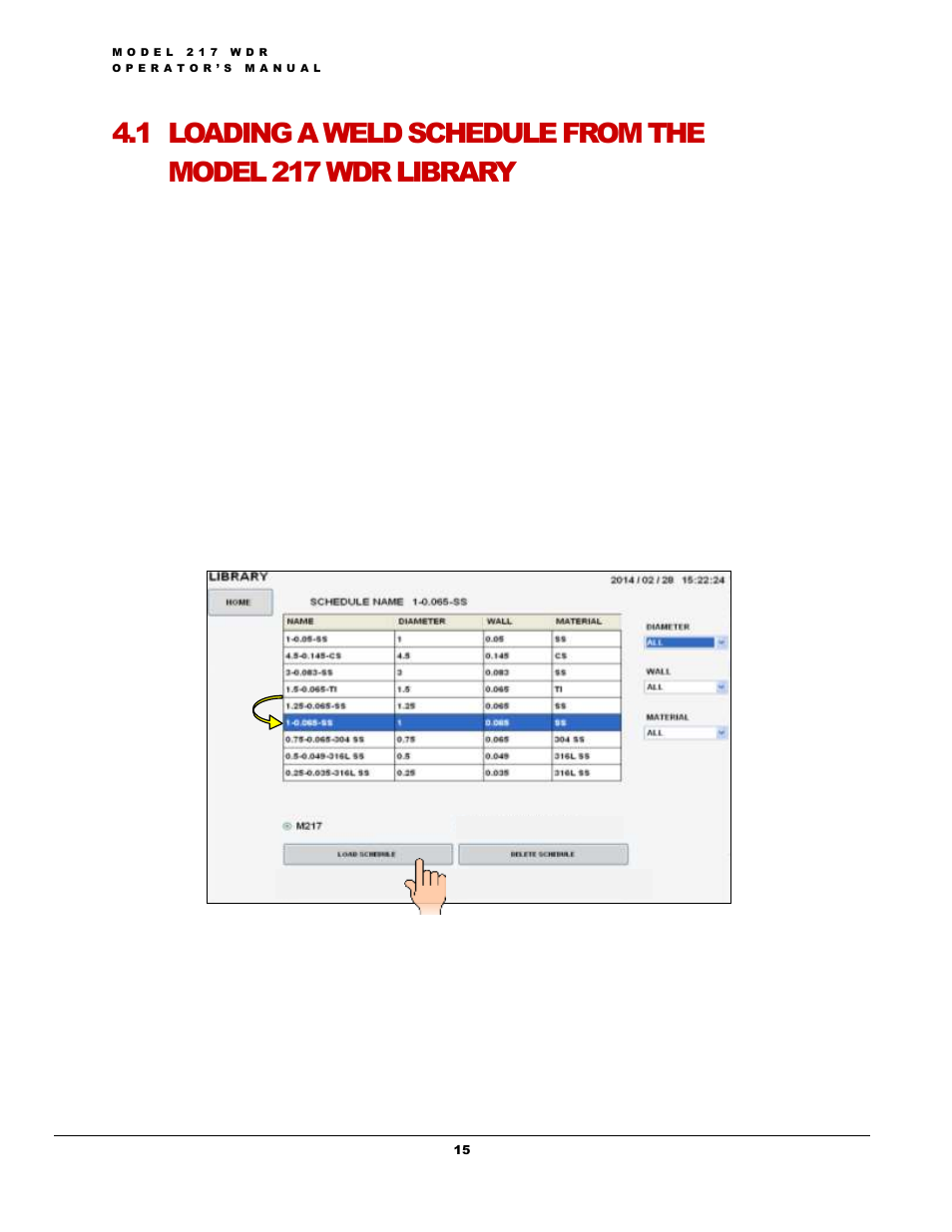 Arc Machines 217 WDR User Manual | Page 19 / 51