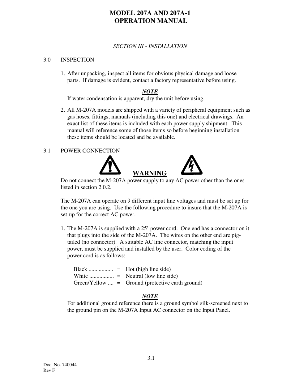 Arc Machines 207 User Manual | Page 17 / 77