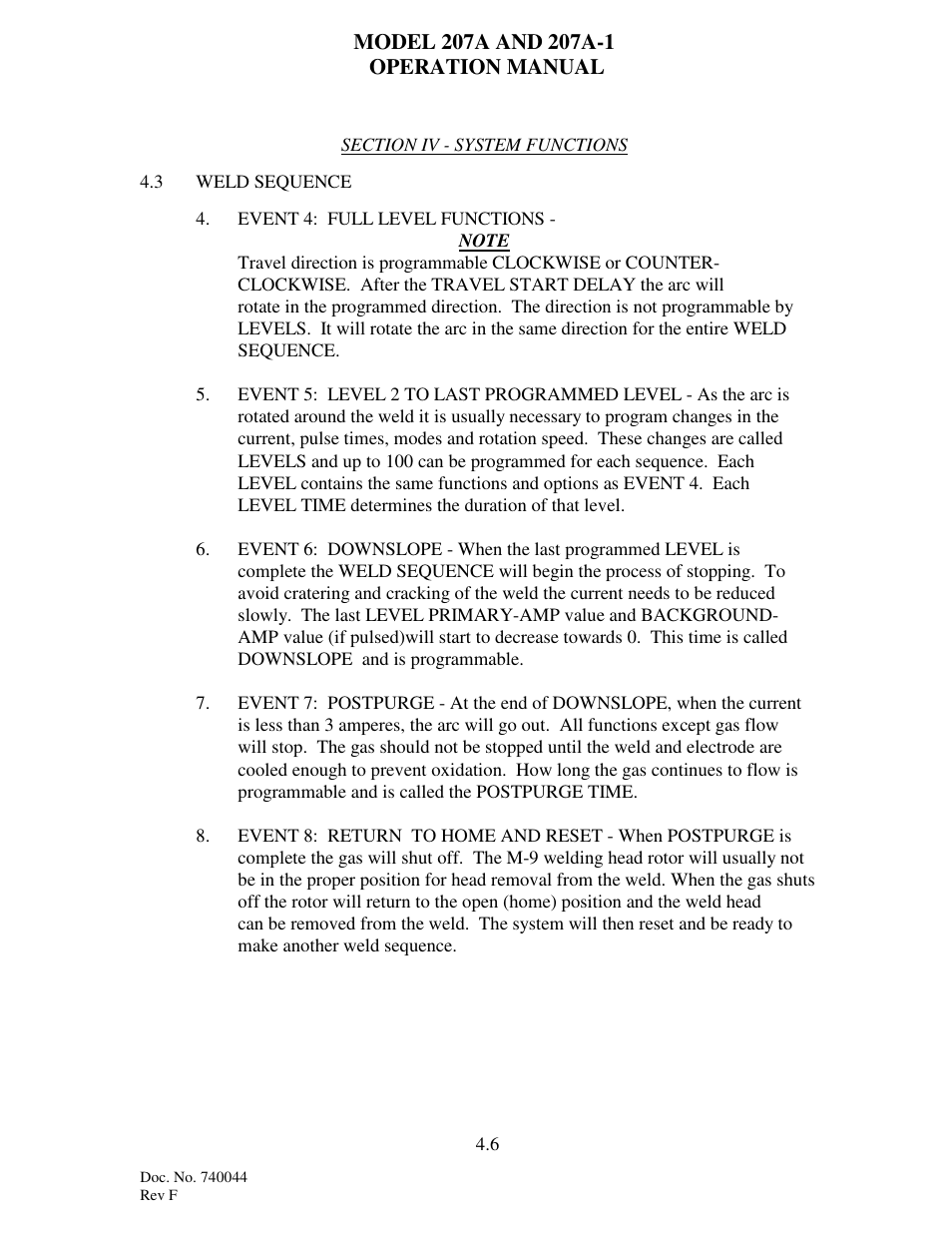 Arc Machines 207 User Manual | Page 27 / 77