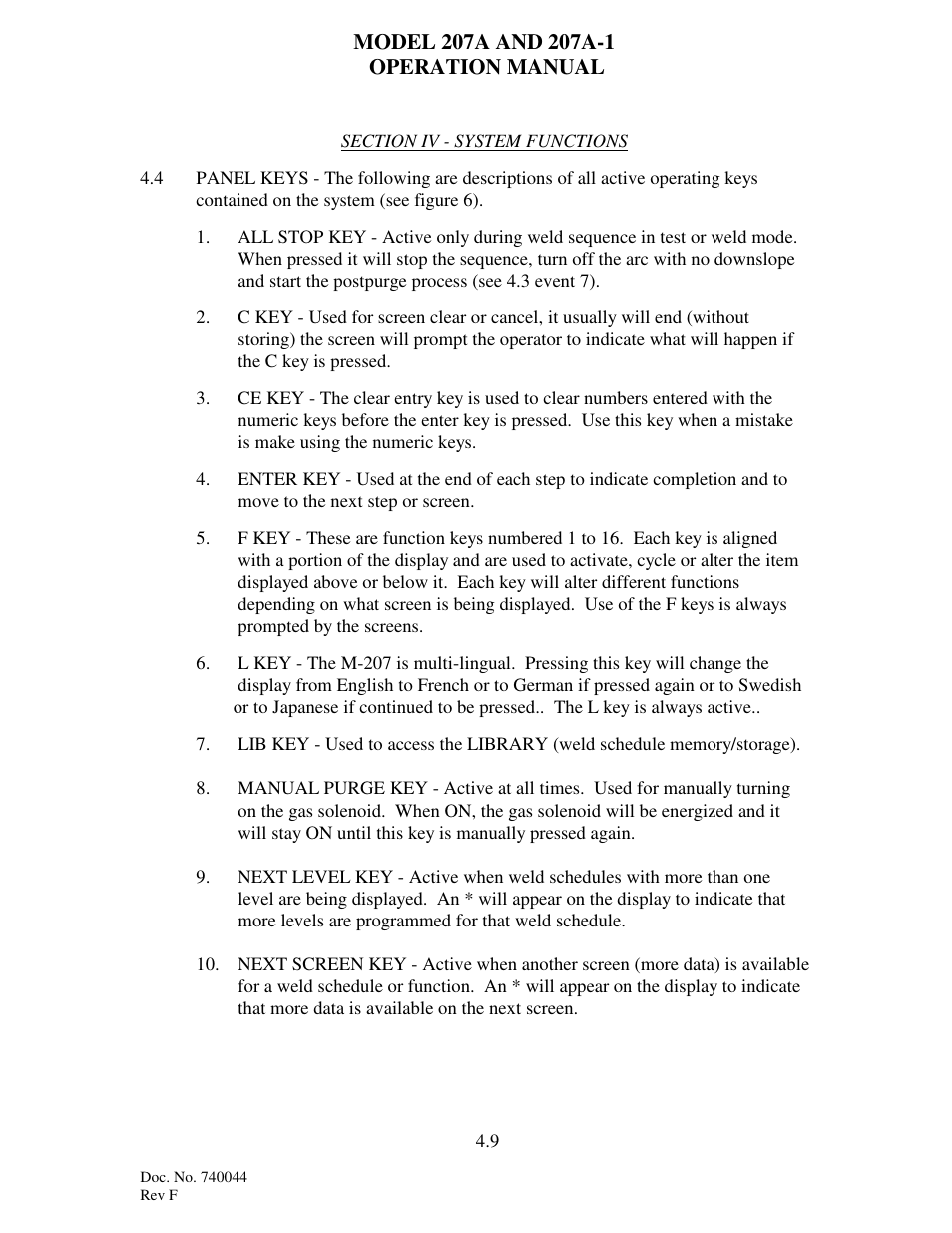 Arc Machines 207 User Manual | Page 28 / 77