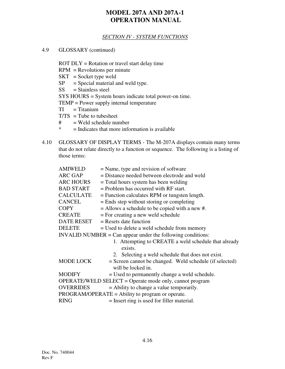 Arc Machines 207 User Manual | Page 35 / 77