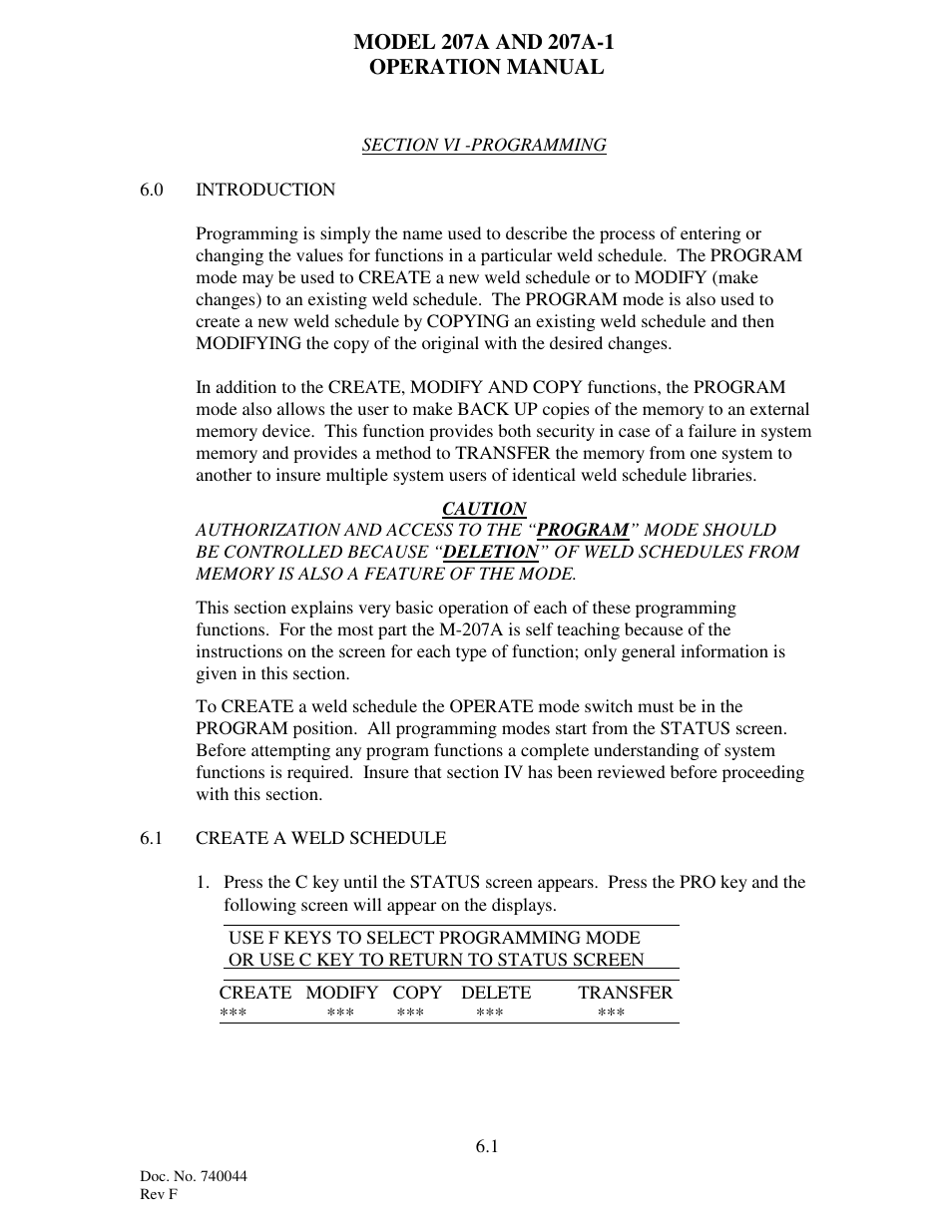 Arc Machines 207 User Manual | Page 53 / 77