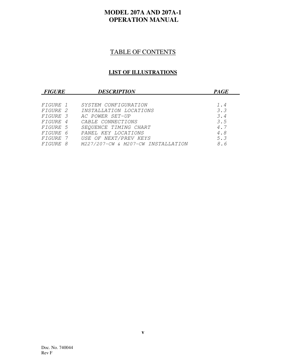 Arc Machines 207 User Manual | Page 6 / 77