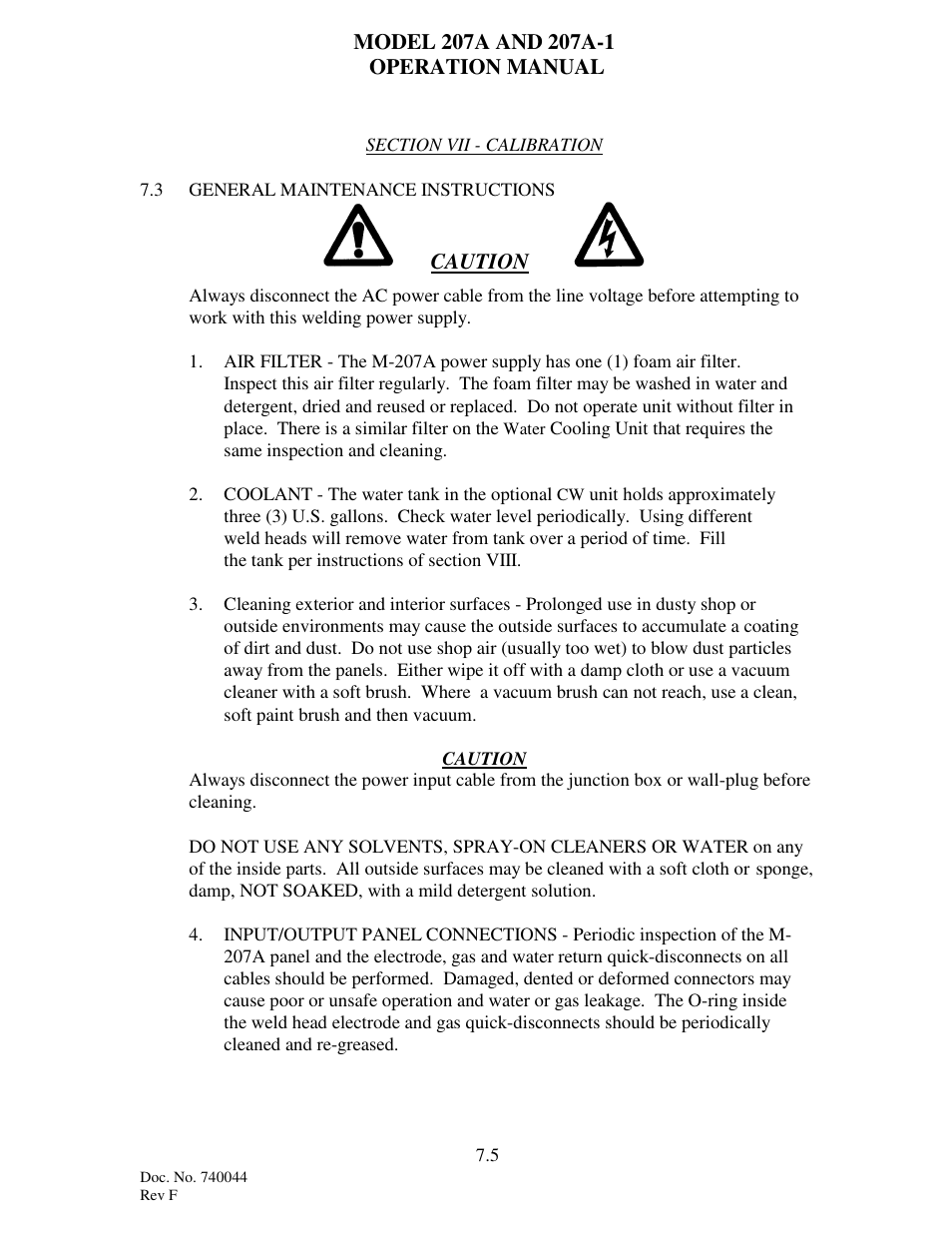 Arc Machines 207 User Manual | Page 64 / 77