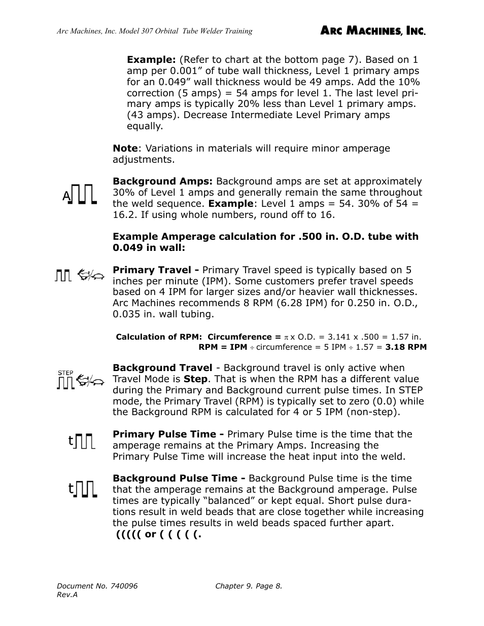 Arc Machines 307 User Manual | Page 112 / 190