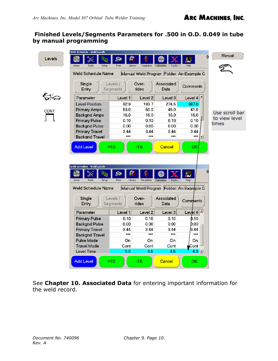 Arc Machines 307 User Manual | Page 114 / 190
