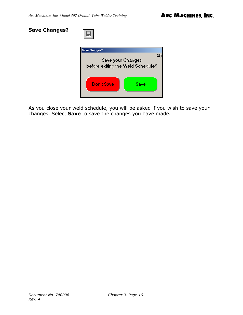Arc Machines 307 User Manual | Page 120 / 190