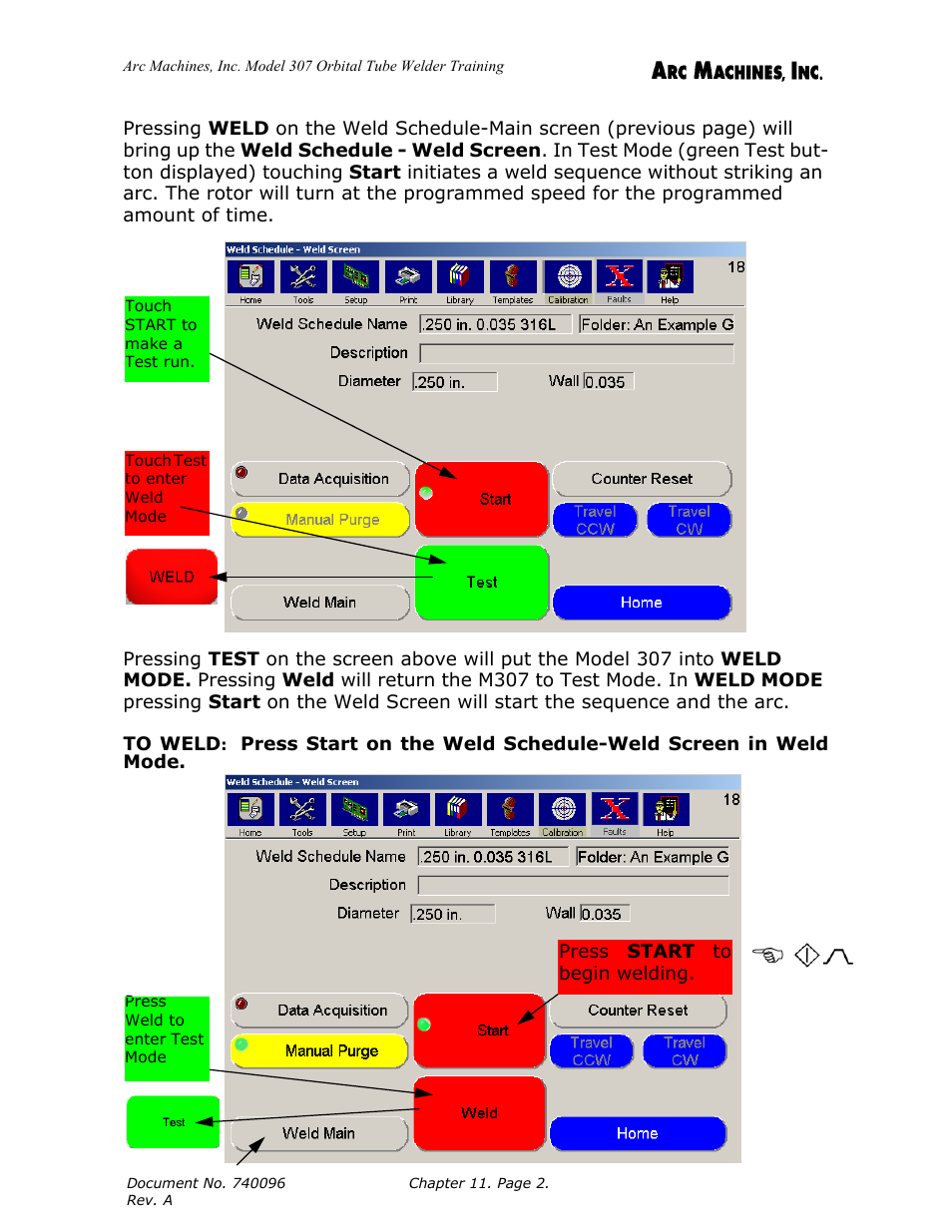 Arc Machines 307 User Manual | Page 127 / 190