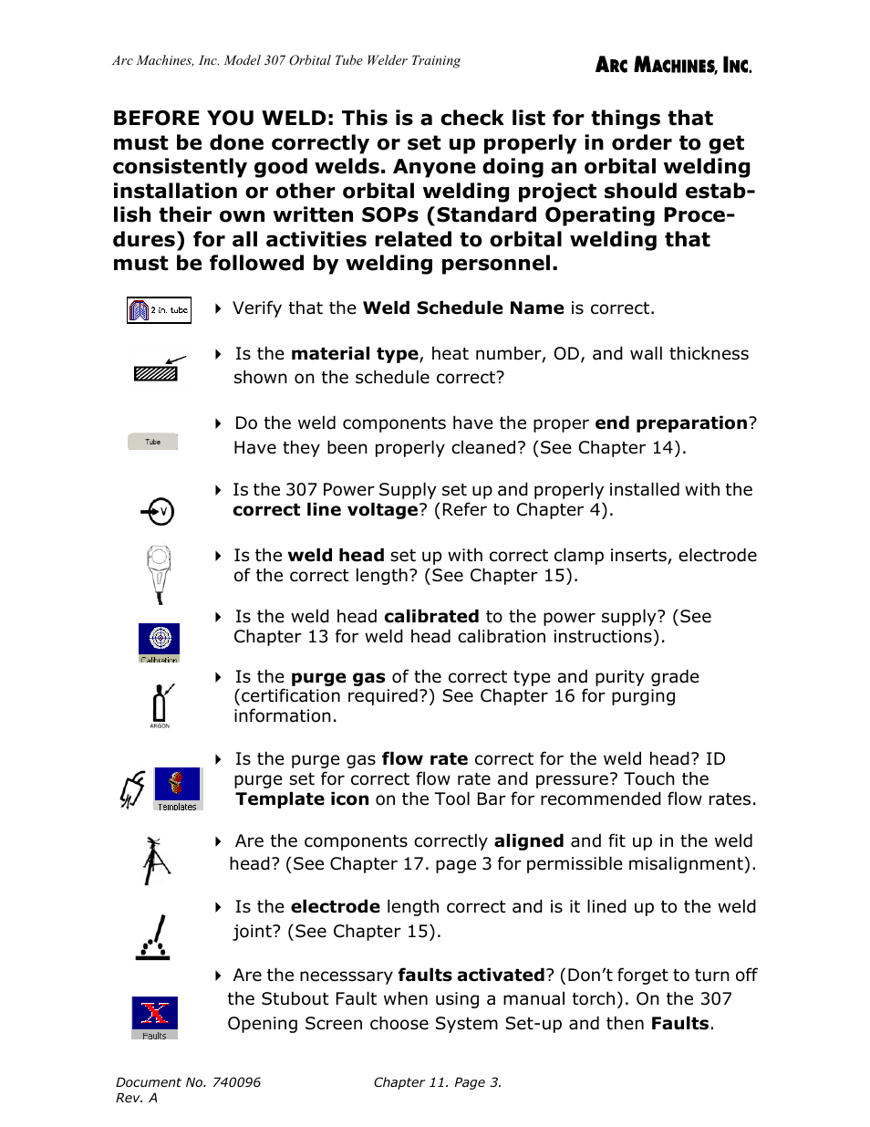 Arc Machines 307 User Manual | Page 128 / 190