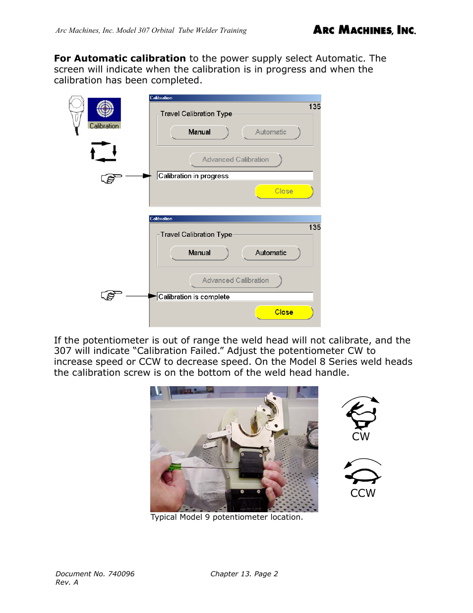 Arc Machines 307 User Manual | Page 135 / 190
