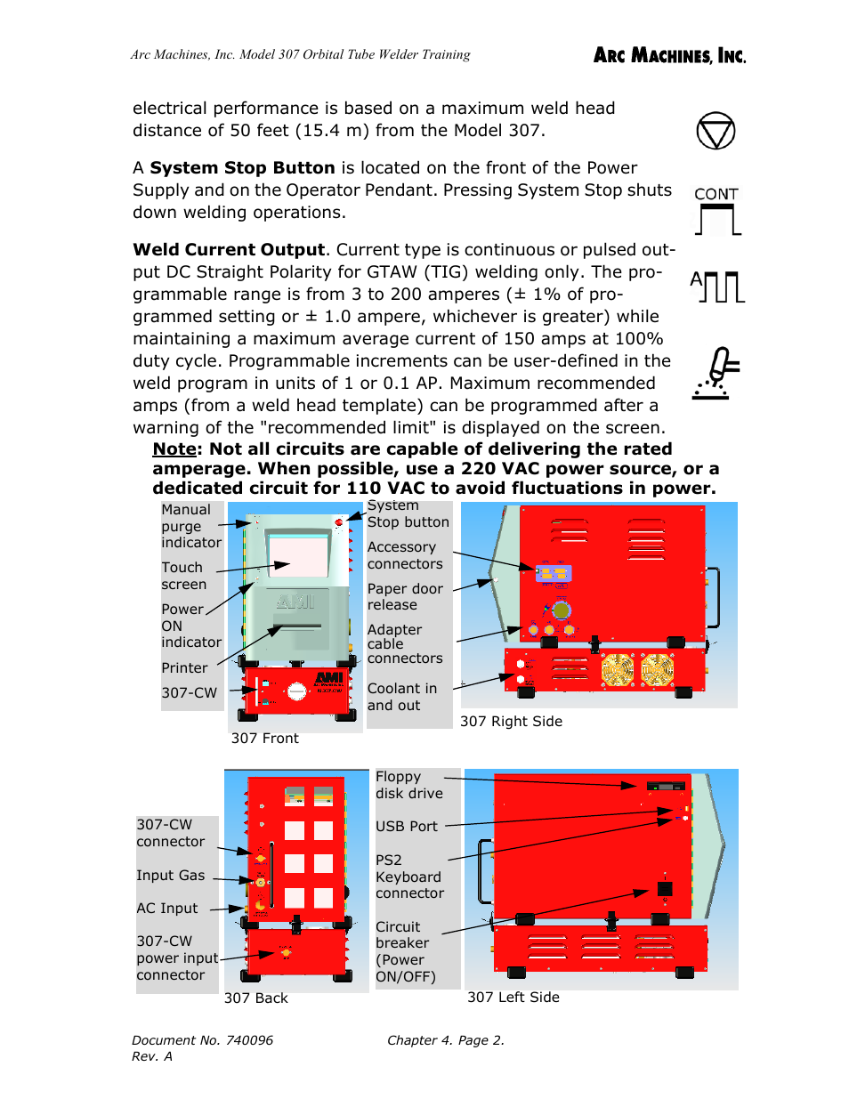 Arc Machines 307 User Manual | Page 36 / 190