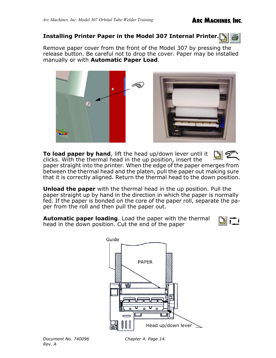 Arc Machines 307 User Manual | Page 48 / 190