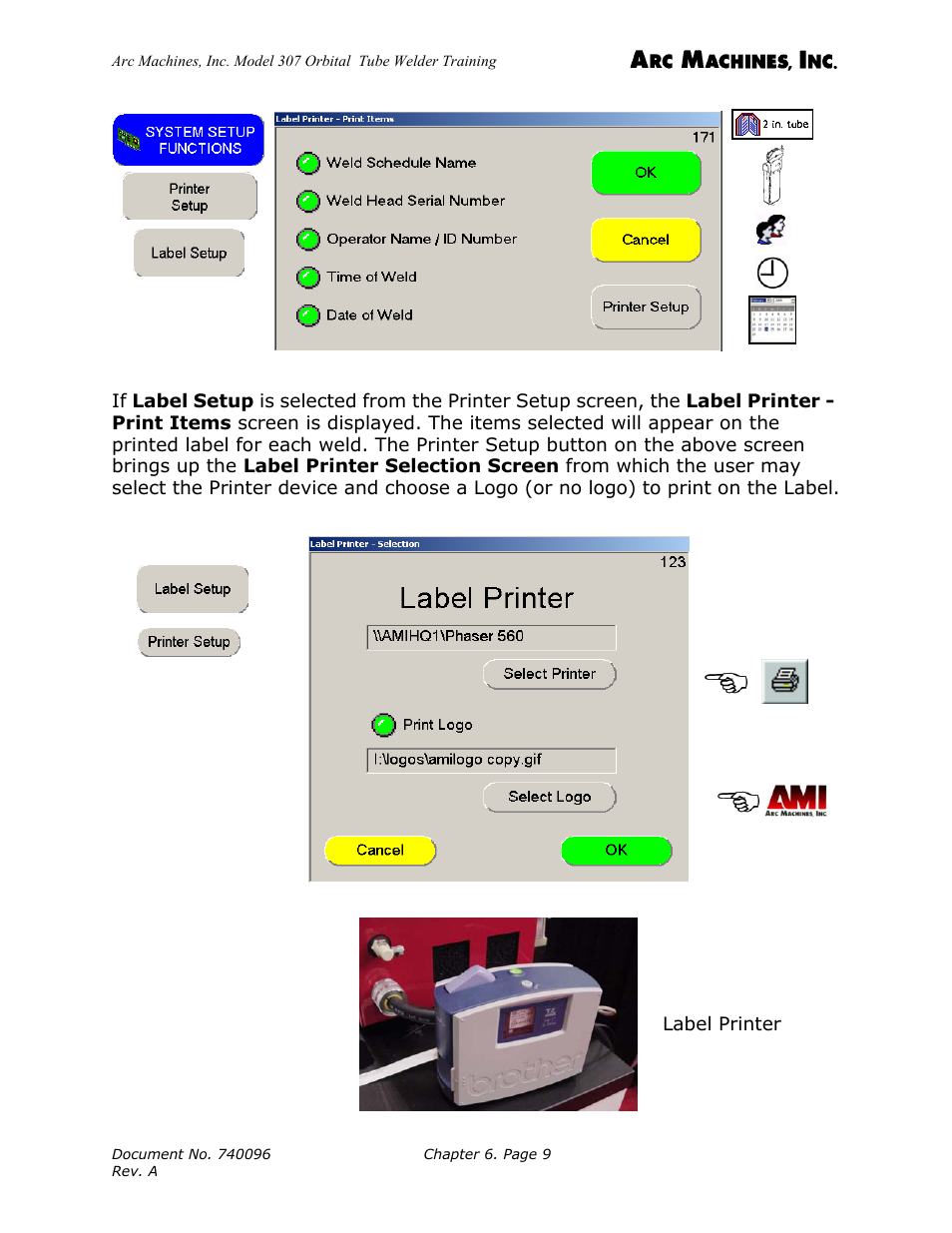 Arc Machines 307 User Manual | Page 65 / 190