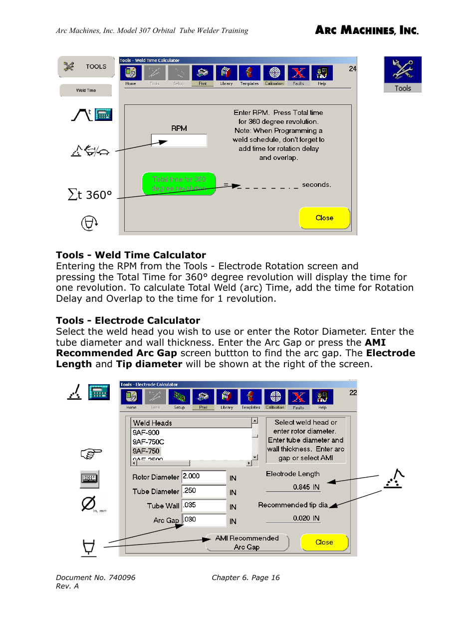 Arc Machines 307 User Manual | Page 72 / 190