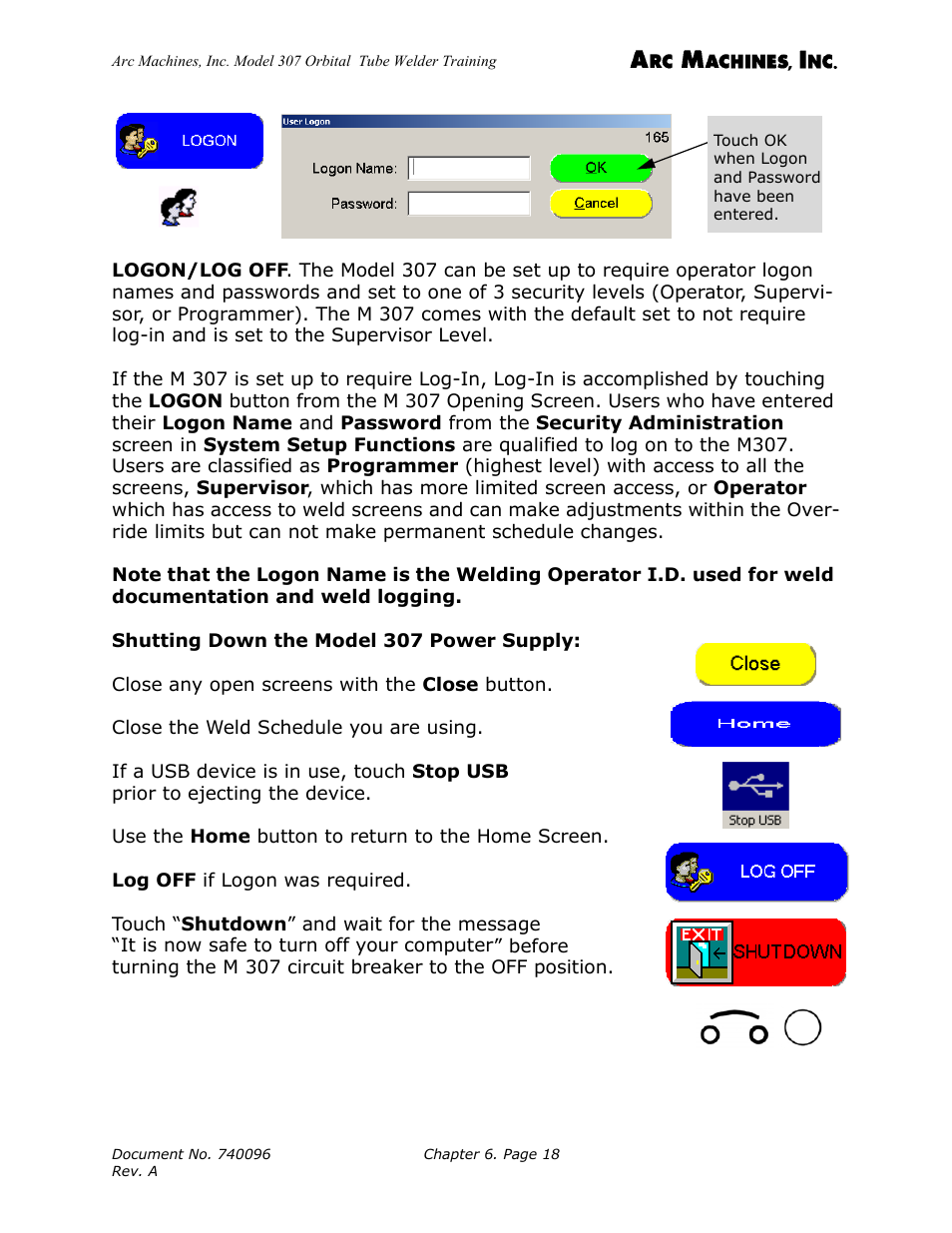 Arc Machines 307 User Manual | Page 74 / 190