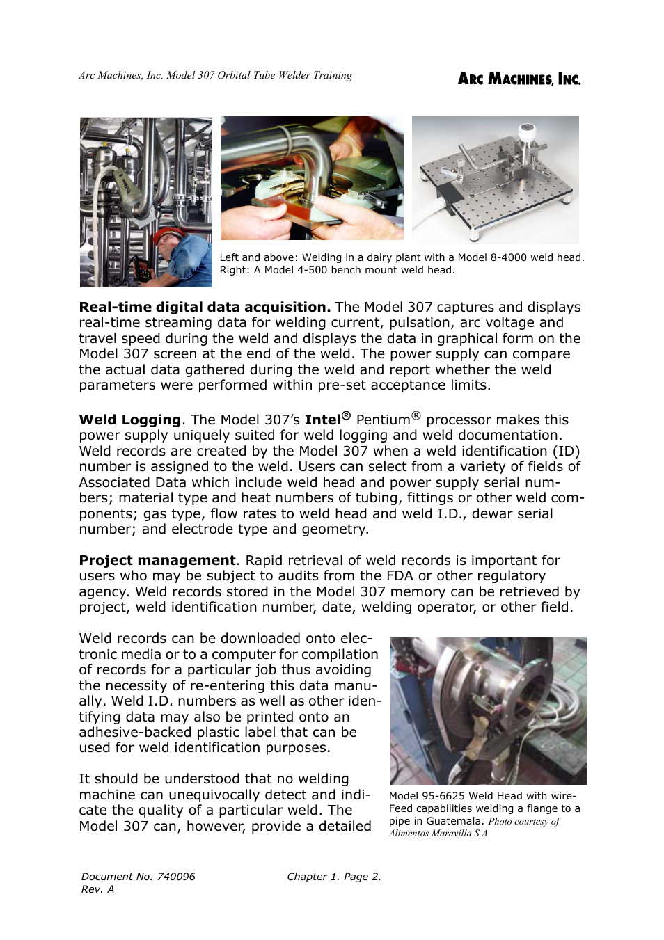 Arc Machines 307 User Manual | Page 8 / 190