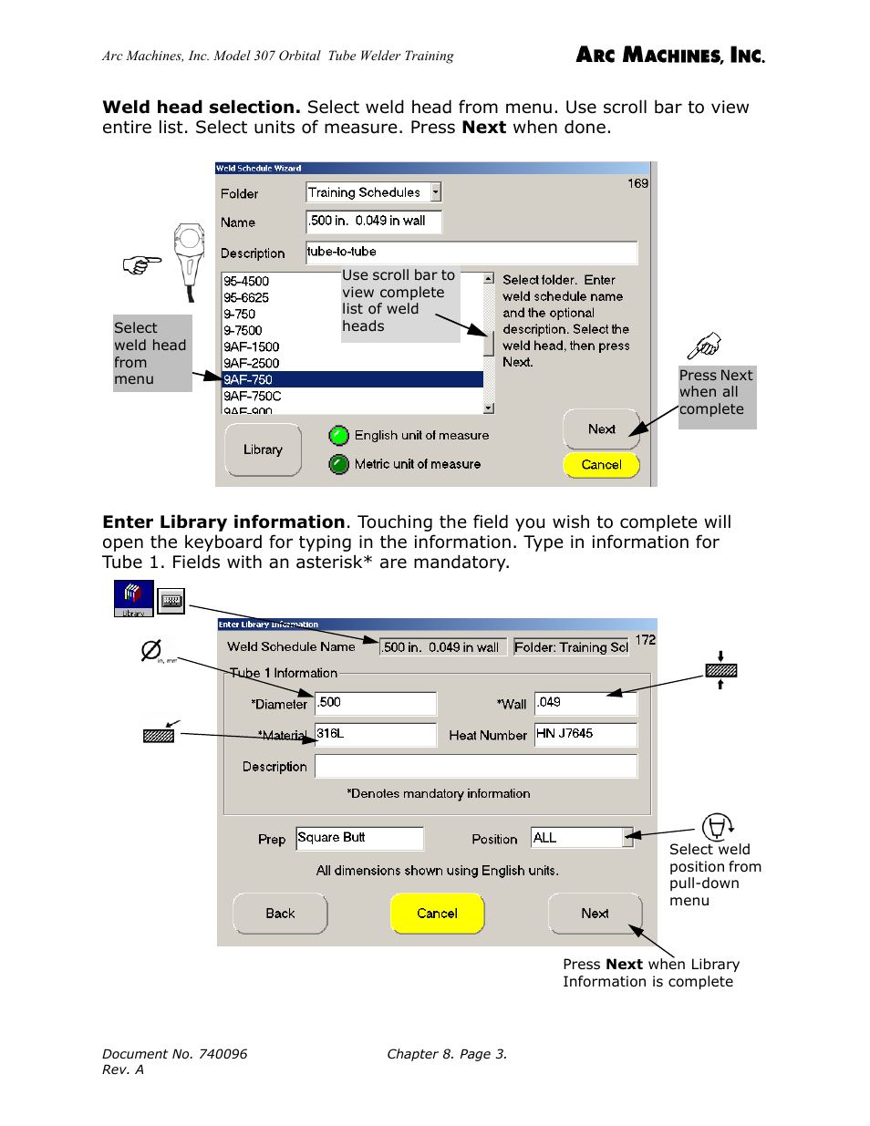 Arc Machines 307 User Manual | Page 91 / 190
