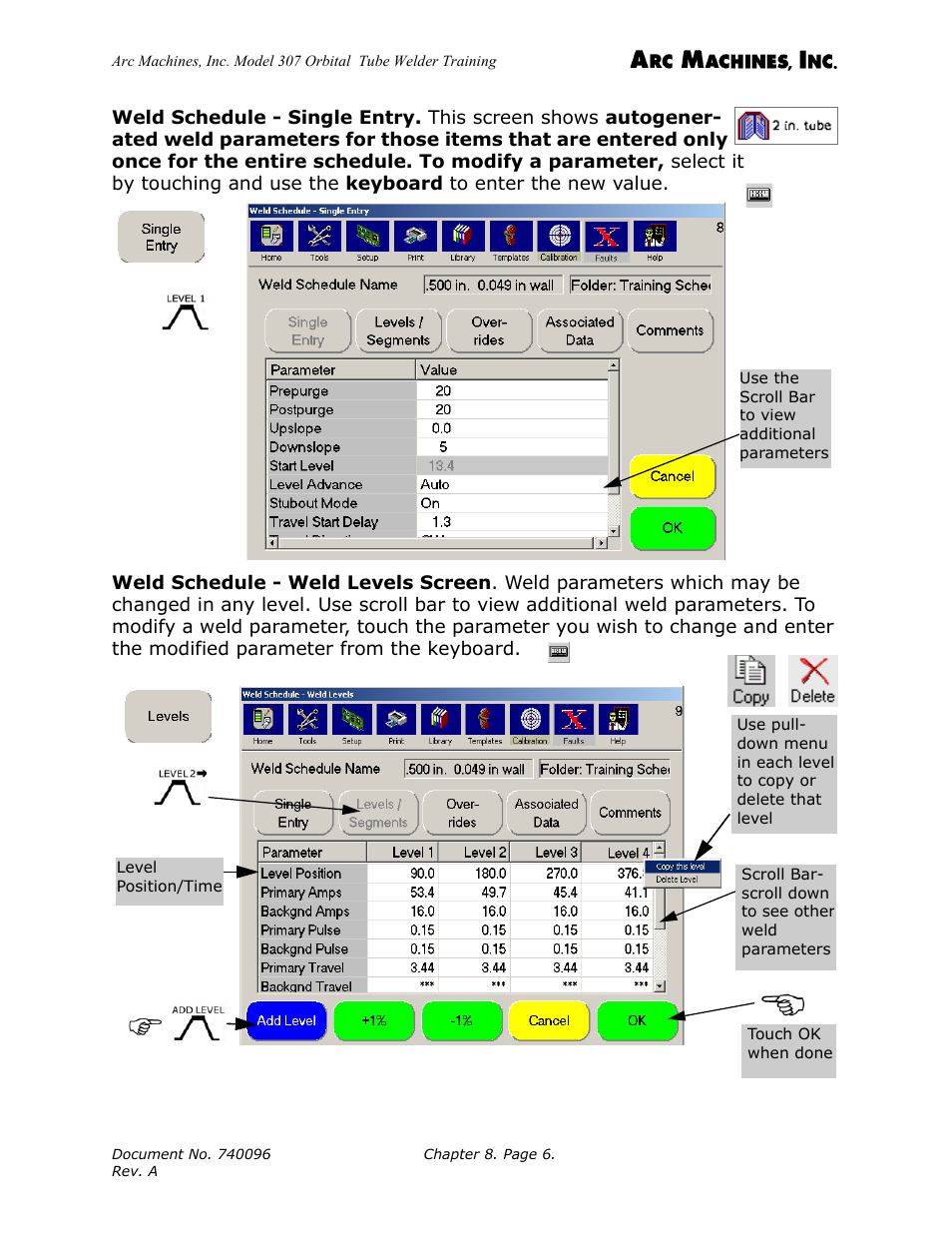 Arc Machines 307 User Manual | Page 94 / 190