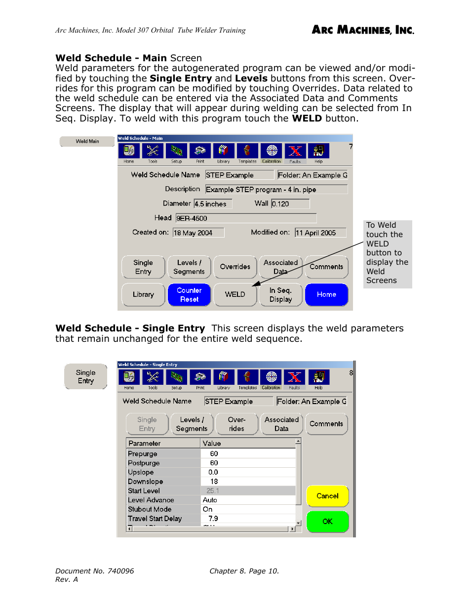 Arc Machines 307 User Manual | Page 98 / 190