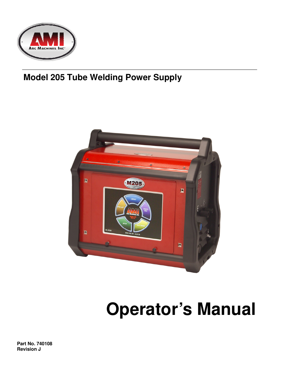 Arc Machines 205 WDR User Manual | 59 pages