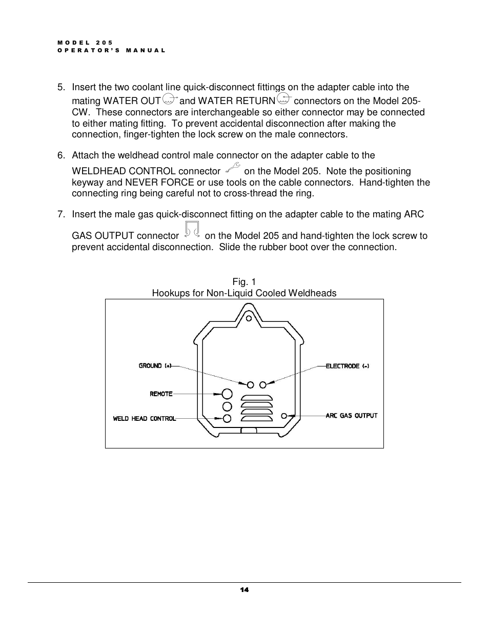 Arc Machines 205 WDR User Manual | Page 18 / 59