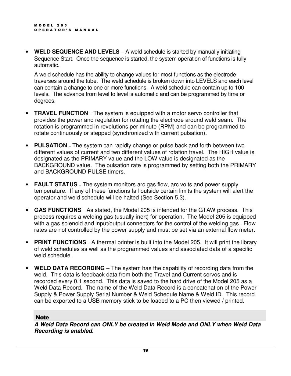 Arc Machines 205 WDR User Manual | Page 23 / 59