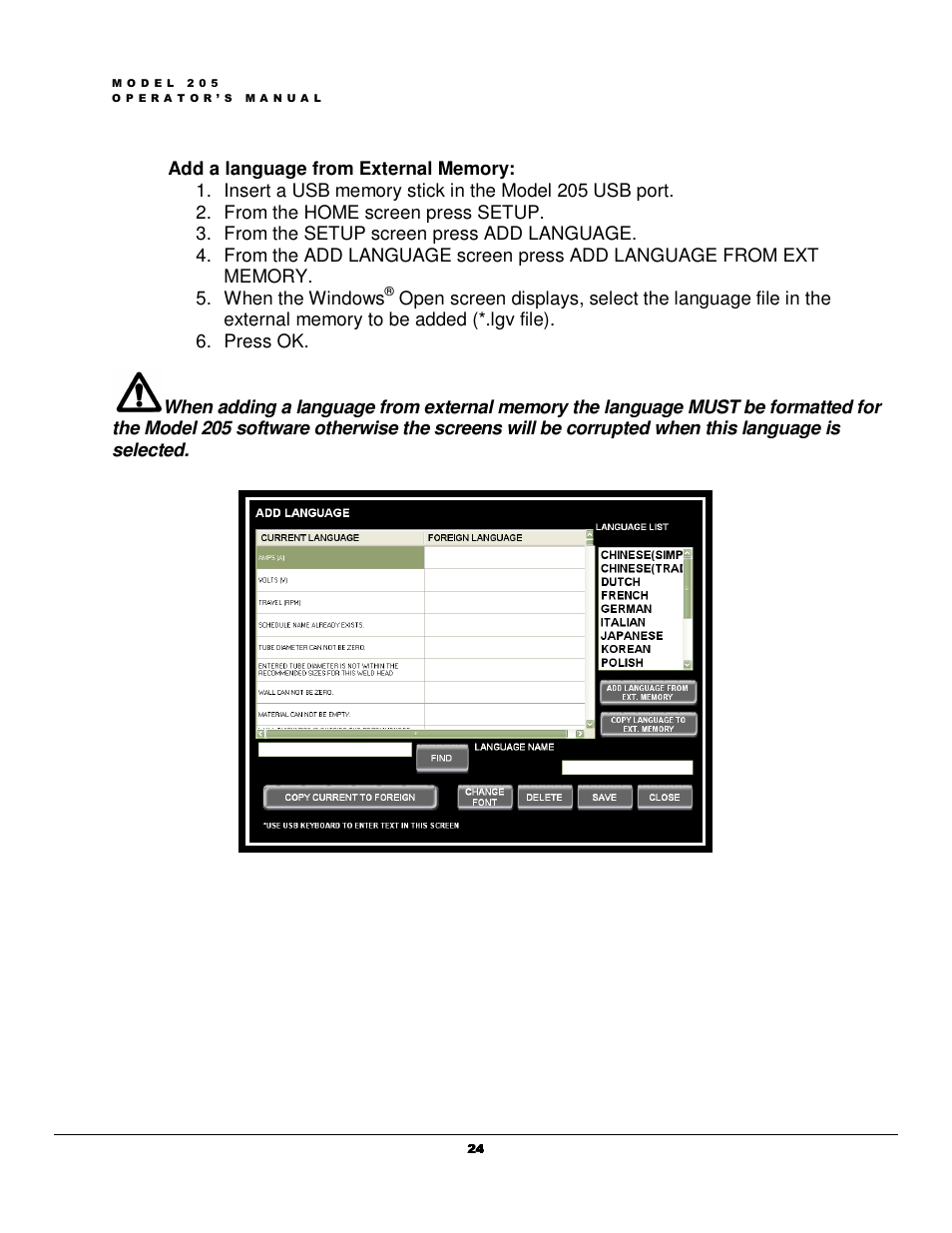 Arc Machines 205 WDR User Manual | Page 28 / 59