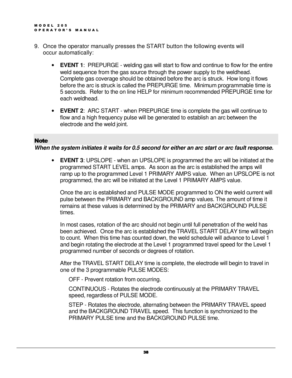 Arc Machines 205 WDR User Manual | Page 42 / 59