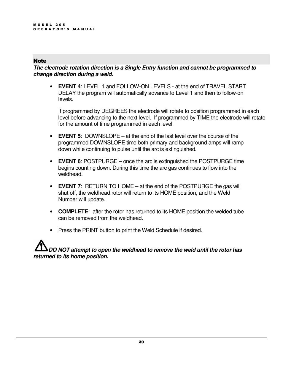 Arc Machines 205 WDR User Manual | Page 43 / 59