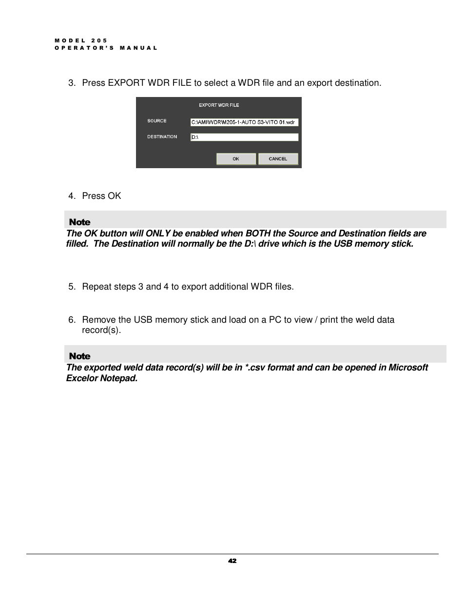 Arc Machines 205 WDR User Manual | Page 46 / 59