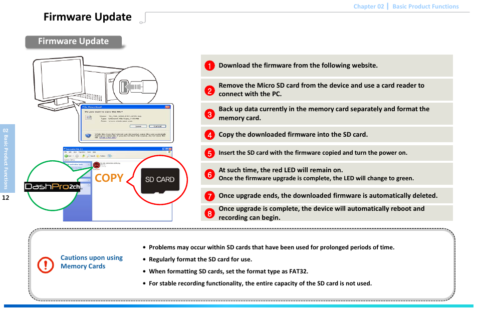 Slide number 14, Copy, Firmware update | Astak G660 DashPro2Channel - User Manual User Manual | Page 14 / 34