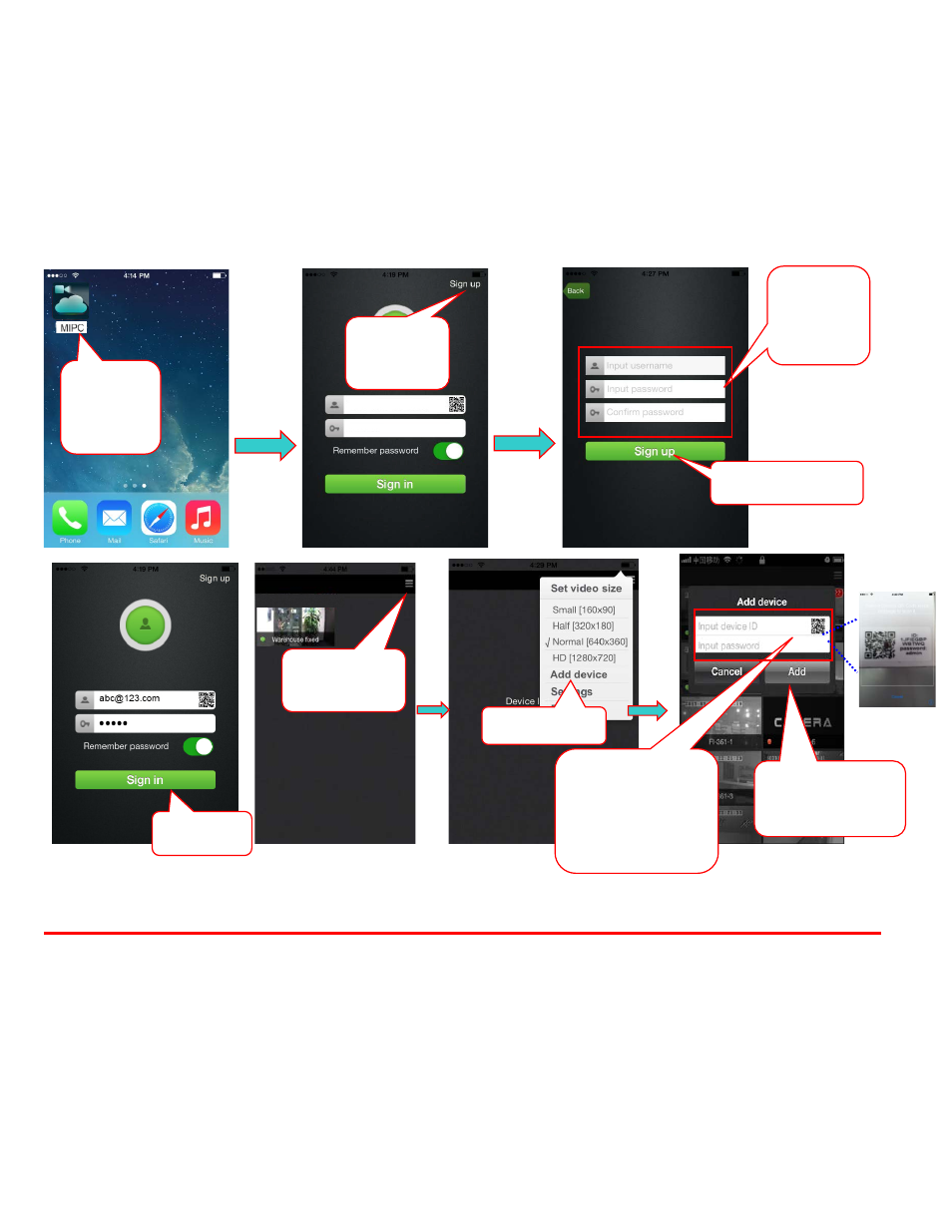 1 app login, 1 account registration/login and add new camera, App overview | Astak Mobivue - iOS User Manual User Manual | Page 3 / 12
