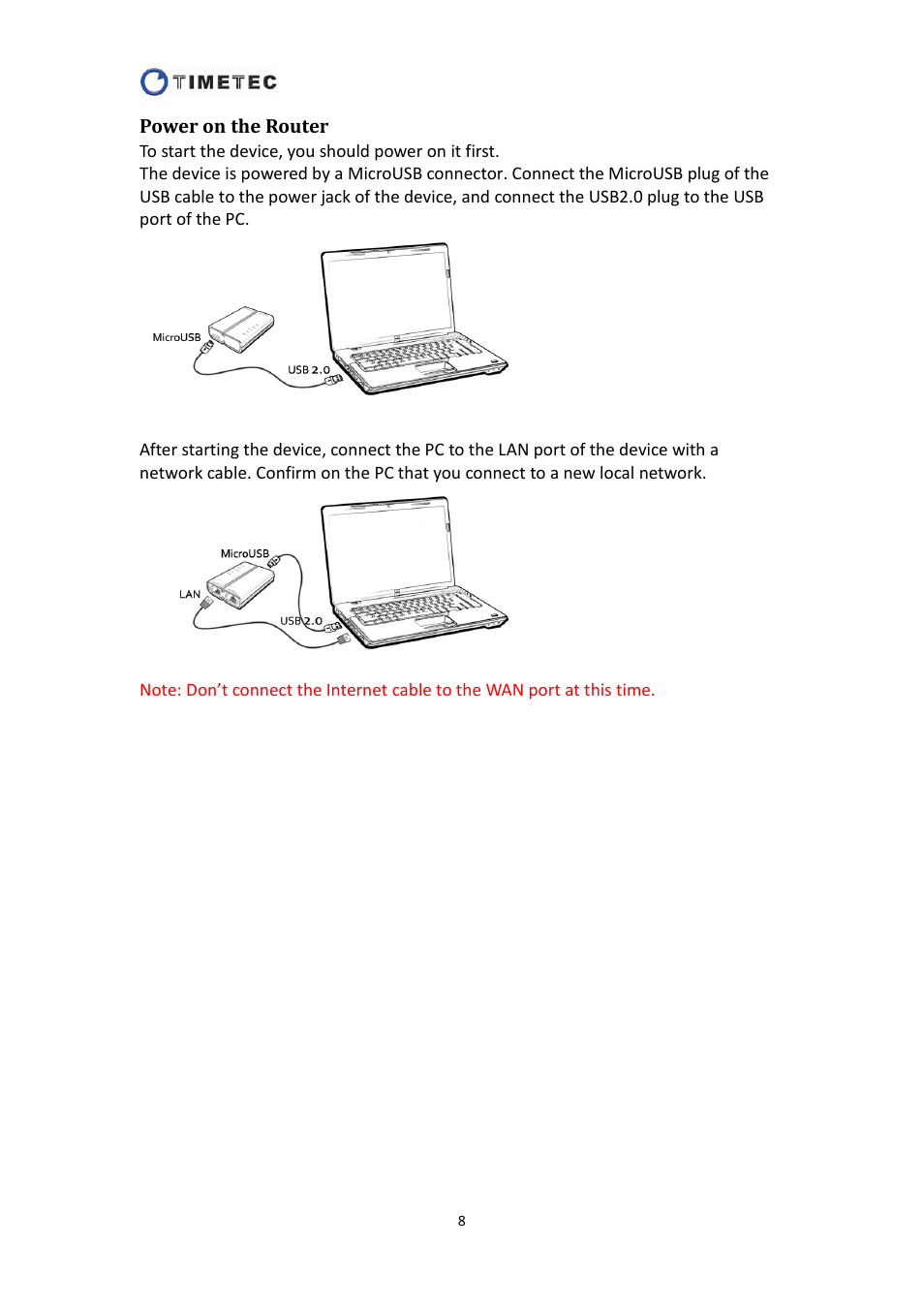 Power on the router | Astak R4020A - User Manual User Manual | Page 9 / 84