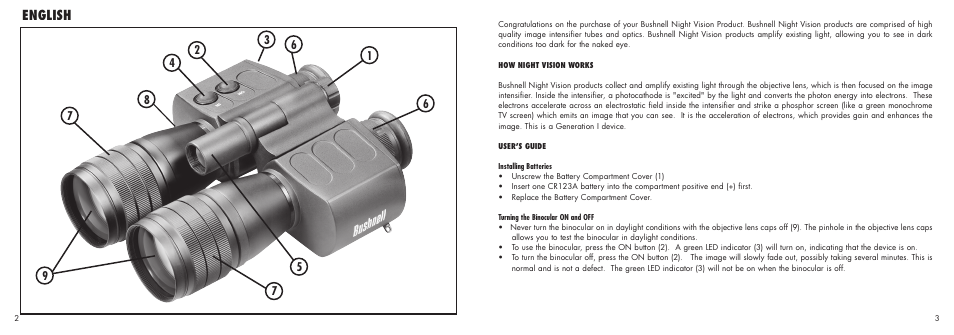 English | Bushnell 26-3150 User Manual | Page 3 / 21