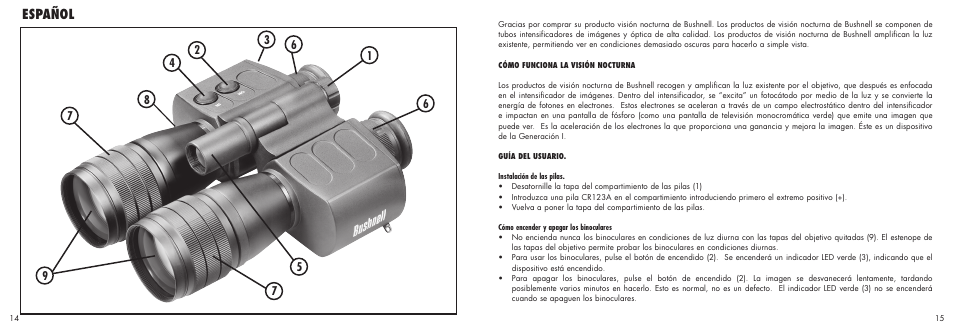 Español | Bushnell 26-3150 User Manual | Page 9 / 21