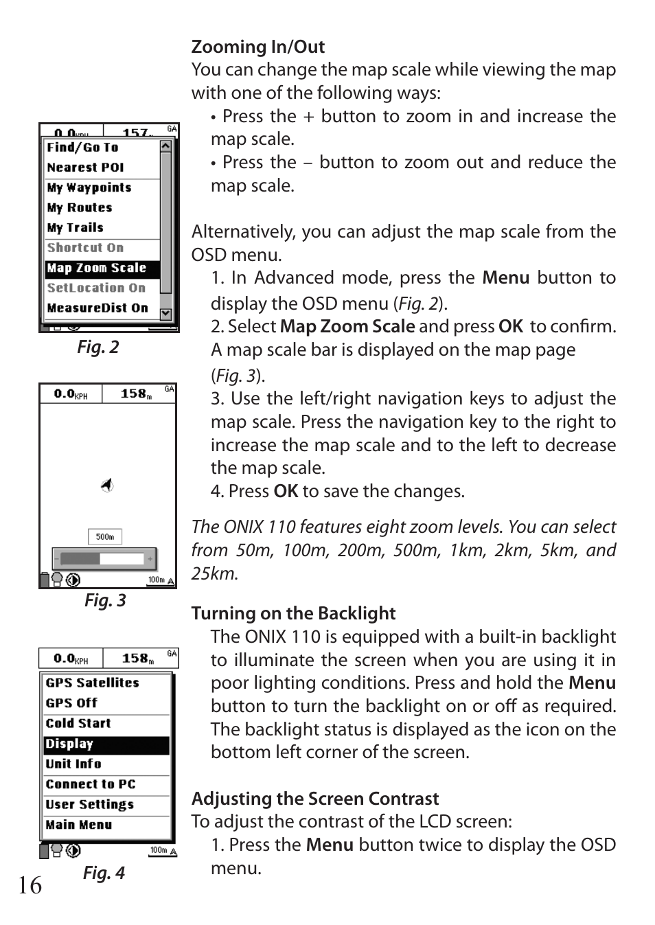 Bushnell ONIX 110 User Manual | Page 16 / 60