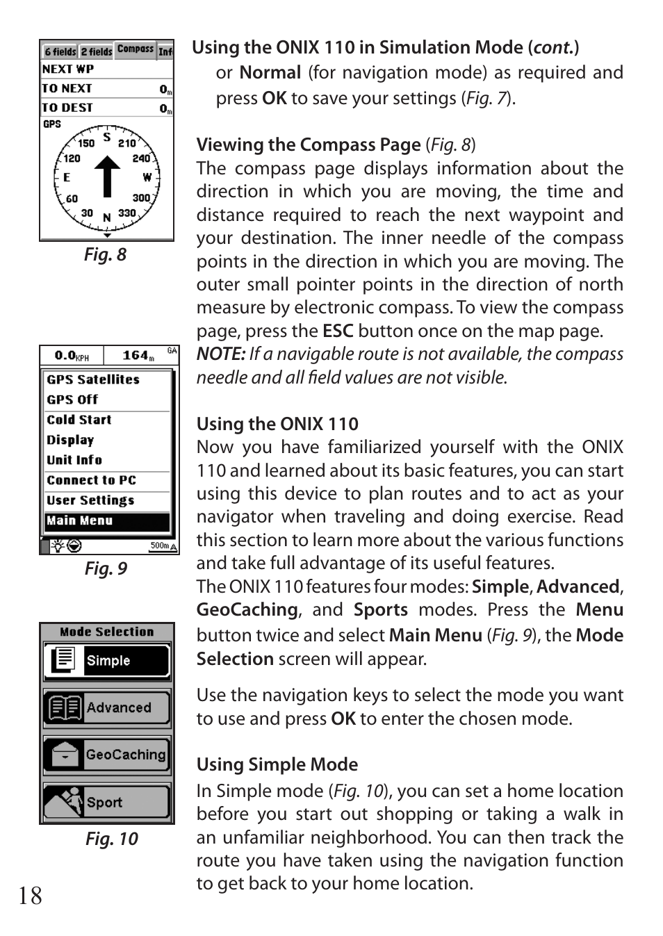 Bushnell ONIX 110 User Manual | Page 18 / 60