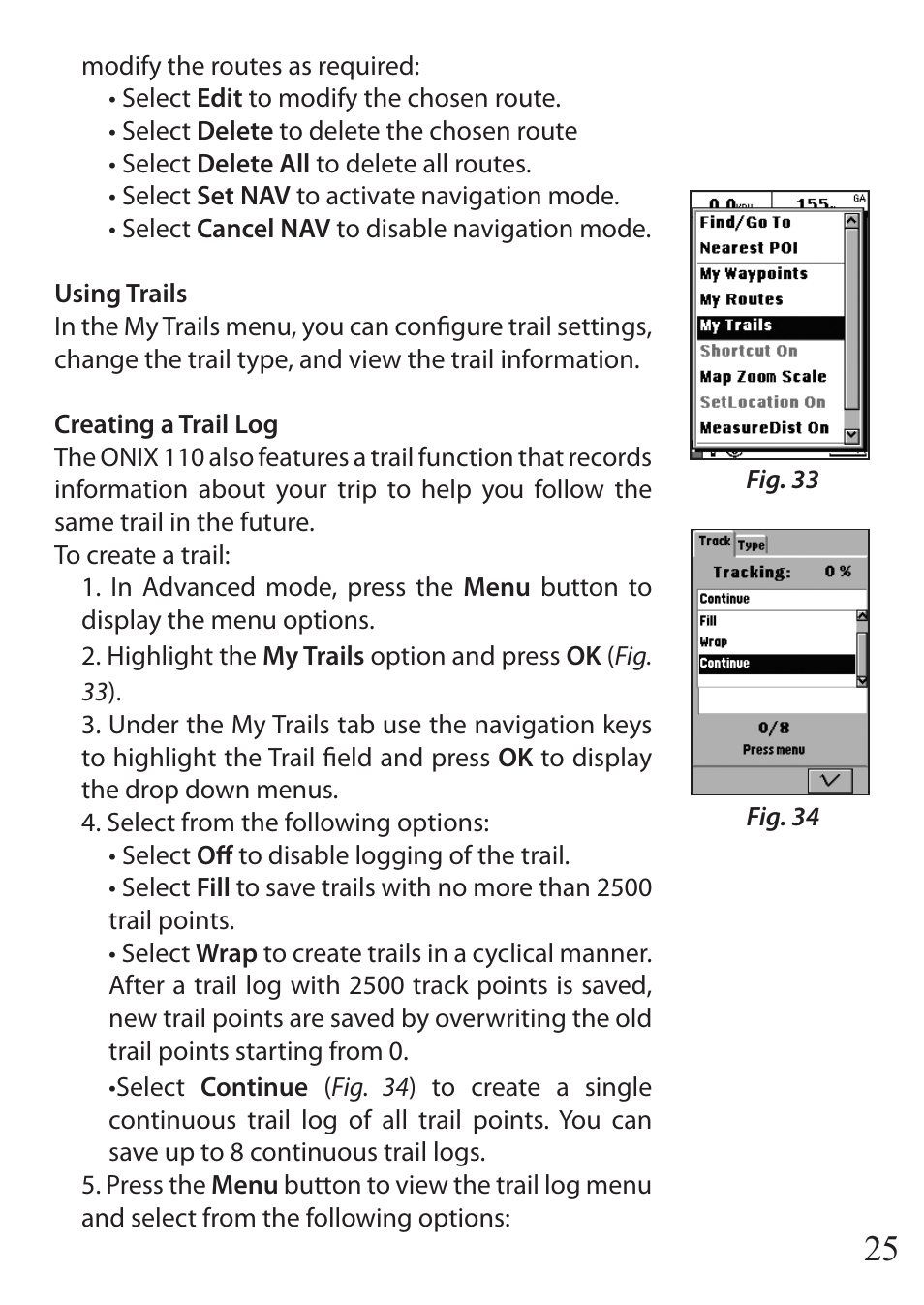 Bushnell ONIX 110 User Manual | Page 25 / 60