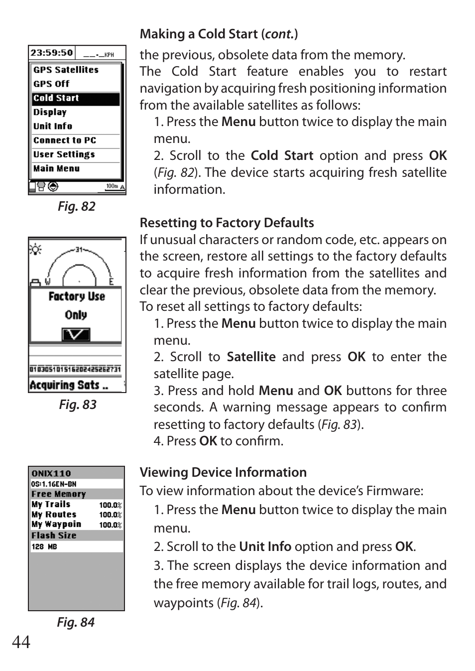 Bushnell ONIX 110 User Manual | Page 44 / 60