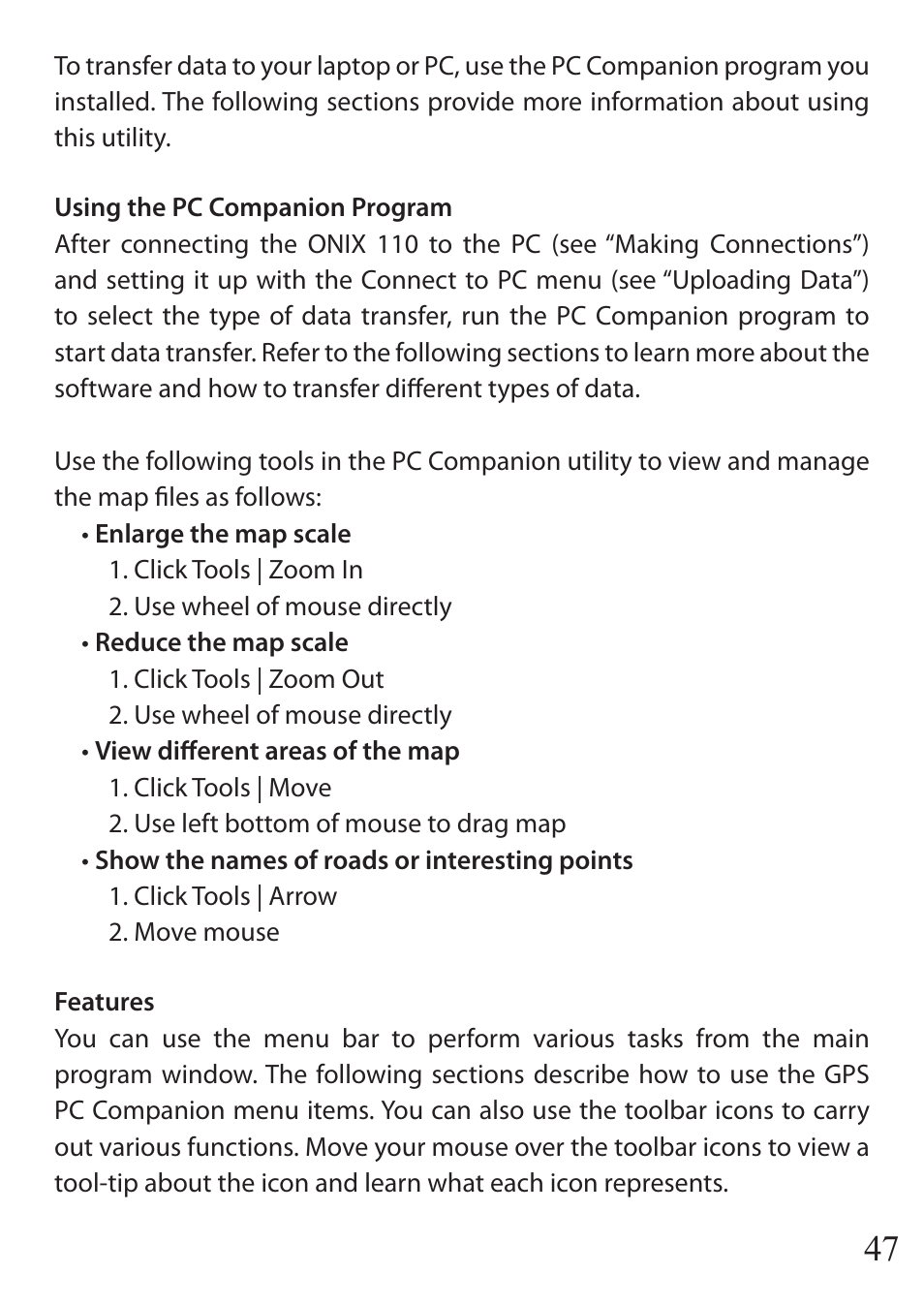 Bushnell ONIX 110 User Manual | Page 47 / 60