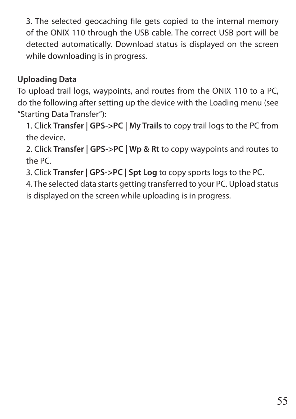 Bushnell ONIX 110 User Manual | Page 55 / 60