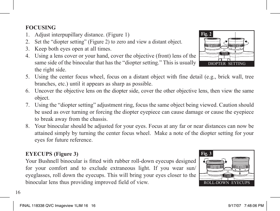 Bushnell 11-8338 User Manual | Page 16 / 20