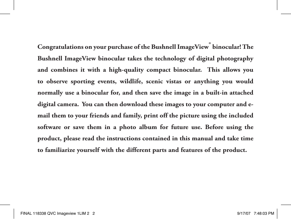 Bushnell 11-8338 User Manual | Page 2 / 20