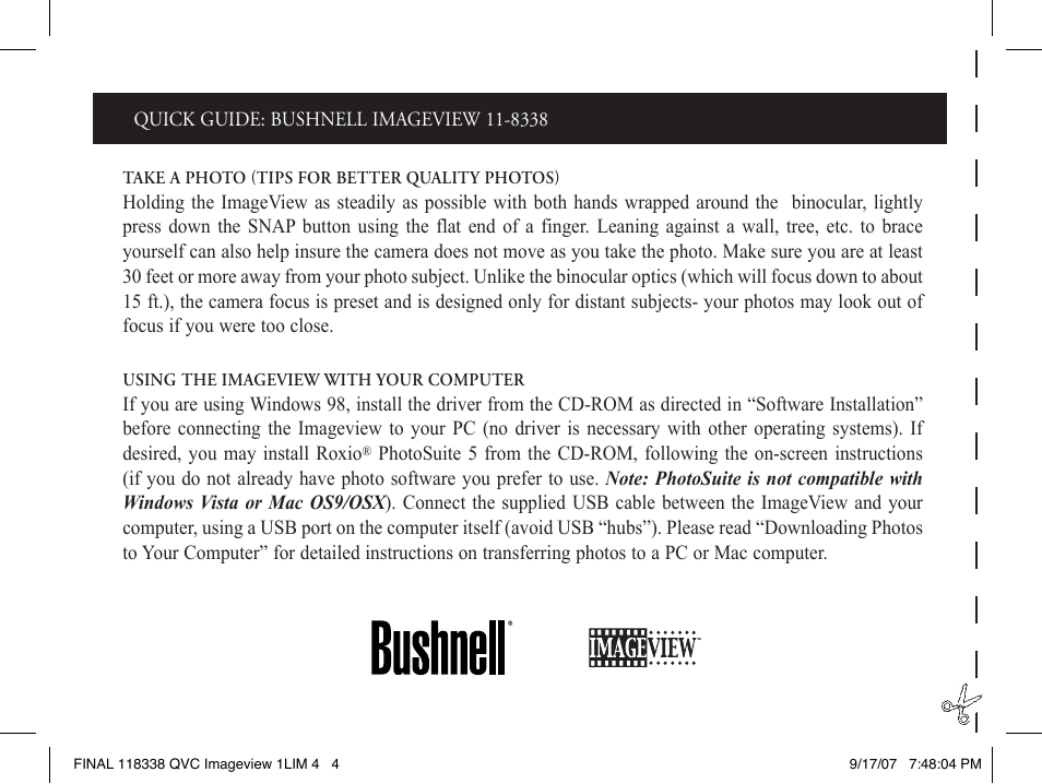 Bushnell 11-8338 User Manual | Page 4 / 20